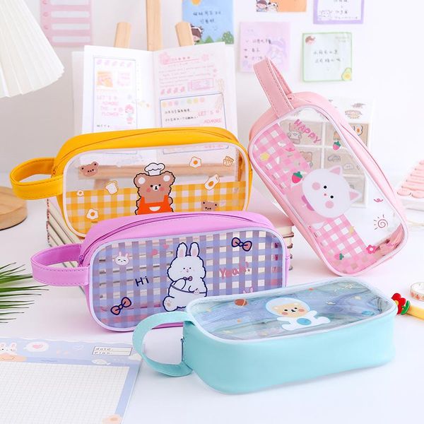 cosmetic bags & cases big waterproof transparent pencil case stationery girls students pen bag kawaii bear dog pvc makeup lipstick travel
cosmetic bags & cases big waterproof transparent pencil case stationery girls students pen bag kawaii bear dog pvc makeup lipstick travel