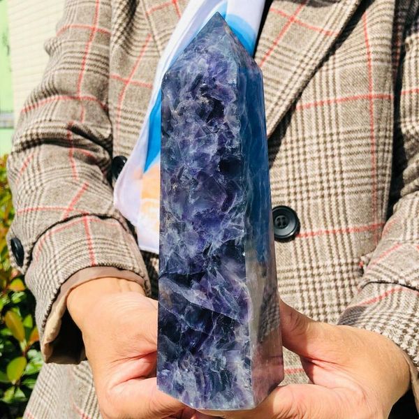 decorative objects & figurines natural purple fluorspar quartz crystal obelisk energy column healed
decorative objects & figurines natural purple fluorspar quartz crystal obelisk energy column healed