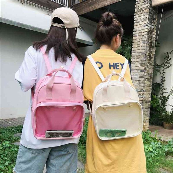 fashion teenage girls bookbag clear transparent women backpack cute small ita bags for school mini pink black schoolbags
fashion teenage girls bookbag clear transparent women backpack cute small ita bags for school mini pink black schoolbags