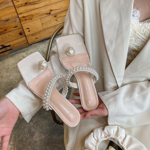 pearl slip-on sandals and slippers women summer 2021 simple stiletto square toe open high heels shoes, Black
pearl slip-on sandals and slippers women summer 2021 simple stiletto square toe open high heels shoes, Black
