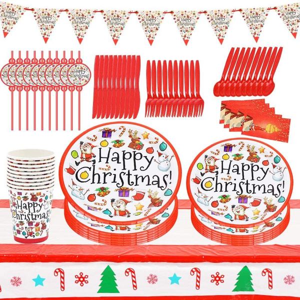 disposable dinnerware party tableware christmas supplies set decoration dessert plates napkins cups straws tablecloth xmas kit
disposable dinnerware party tableware christmas supplies set decoration dessert plates napkins cups straws tablecloth xmas kit