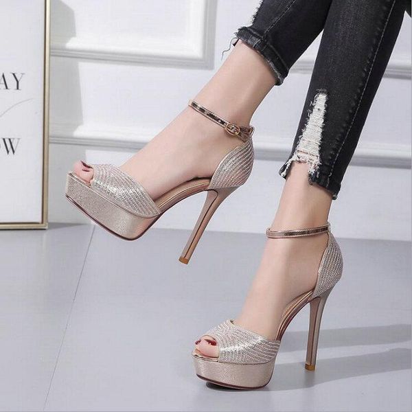 sandals summer woman peep toe high heel shoes women rhinestone waterproof platform heels pumps, Black
sandals summer woman peep toe high heel shoes women rhinestone waterproof platform heels pumps, Black
