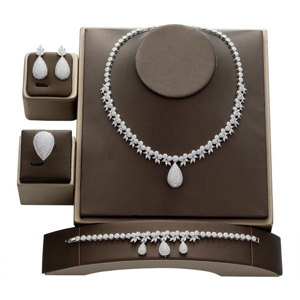 earrings & necklace trendy wedding set for women full hadiyana cubic zirconia bridal jewelry sets pendientes mujer moda cny160, Silver
earrings & necklace trendy wedding set for women full hadiyana cubic zirconia bridal jewelry sets pendientes mujer moda cny160, Silver