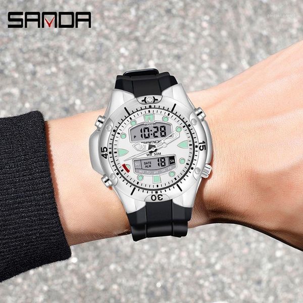 men sports watches fashion clock analog digital waterproof male swatch military army street wear wristwatches, Slivery;brown
men sports watches fashion clock analog digital waterproof male swatch military army street wear wristwatches, Slivery;brown