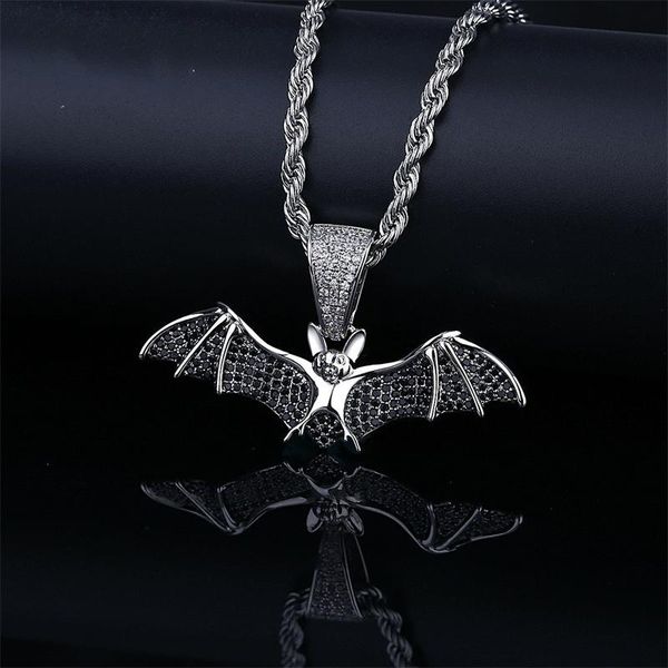 pendant necklaces hip hop punk black bat pave bling zircon fashion necklace iced out animal jewelry for men birthday gift, Silver
pendant necklaces hip hop punk black bat pave bling zircon fashion necklace iced out animal jewelry for men birthday gift, Silver