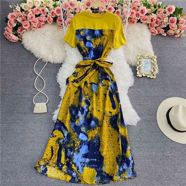 dresses vintage printed patchwork long dress women elegant round neck short sleeve high waist vestidos with sashes female summer, Black;gray
dresses vintage printed patchwork long dress women elegant round neck short sleeve high waist vestidos with sashes female summer, Black;gray