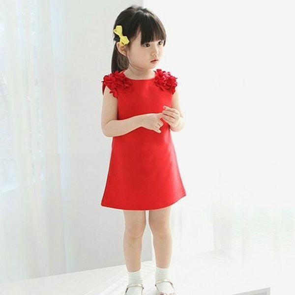 girl's dresses 25# elegant toddler kids baby girl summer dress floral solid casual princess party sundress born wedding, Red;yellow
girl's dresses 25# elegant toddler kids baby girl summer dress floral solid casual princess party sundress born wedding, Red;yellow