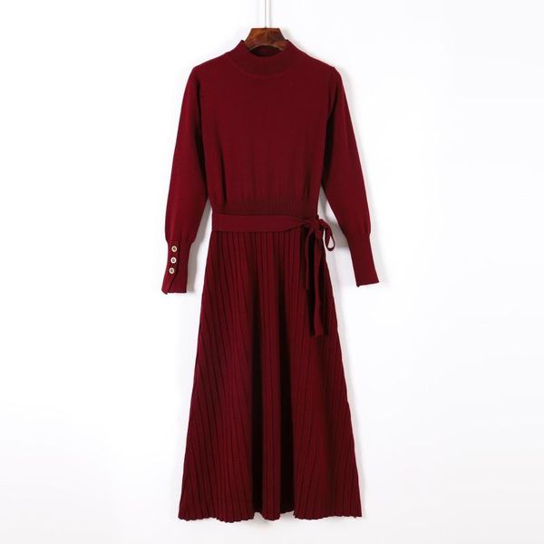 casual dresses fashion girl knitwear womens long sleeve pleated dress elegant office wear lady pullover white knitted wine red, Black;gray
casual dresses fashion girl knitwear womens long sleeve pleated dress elegant office wear lady pullover white knitted wine red, Black;gray