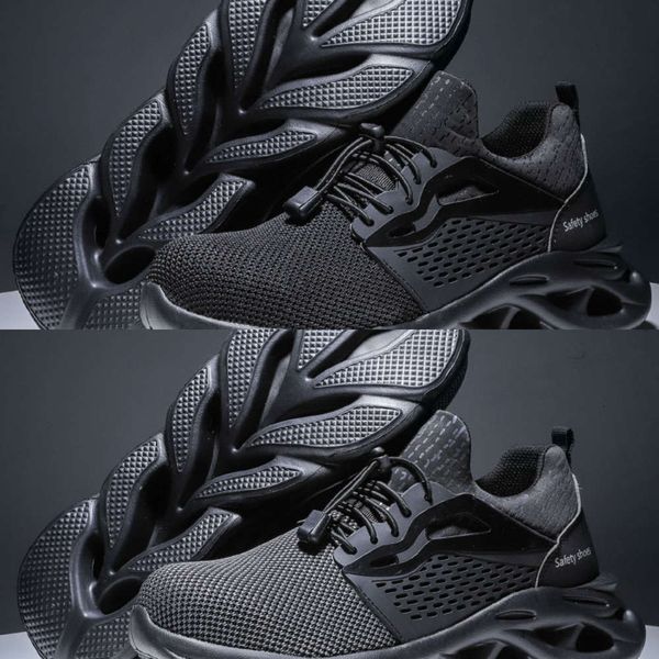 casual shoes labor protection shoes breathable and portable new type protective steel wrap head anti smashing piercing leisure safety khgg j, Black
casual shoes labor protection shoes breathable and portable new type protective steel wrap head anti smashing piercing leisure safety khgg j, Black