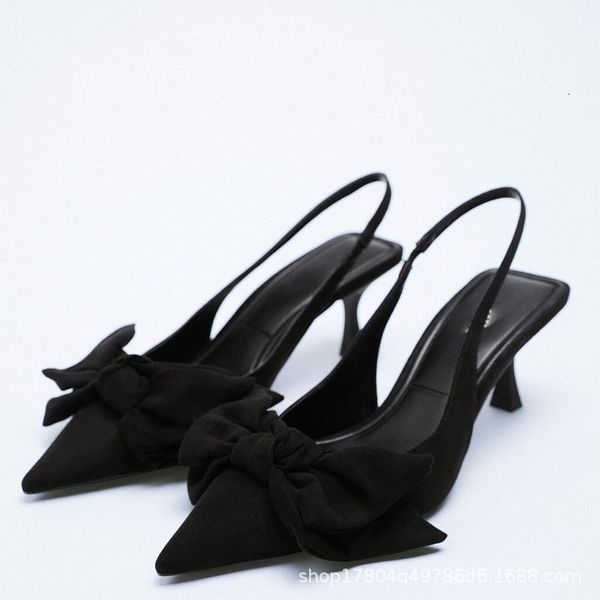 dress shoes autumn black bowknot ornament elegant high heel slingback women's stiletto pointed toe fashion back empty b01d
dress shoes autumn black bowknot ornament elegant high heel slingback women's stiletto pointed toe fashion back empty b01d