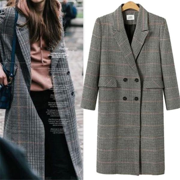 women's wool & blends la cisne autumn and winter style british large size was thin mid-length plaid coat windbreaker jacket women, Black
women's wool & blends la cisne autumn and winter style british large size was thin mid-length plaid coat windbreaker jacket women, Black