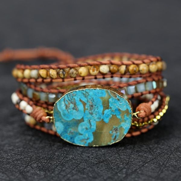 unique mixed natural stones gilded stone charm 5 strands wrap bracelets for women and men handmade boho jewelry drop tennis, Golden;silver
unique mixed natural stones gilded stone charm 5 strands wrap bracelets for women and men handmade boho jewelry drop tennis, Golden;silver