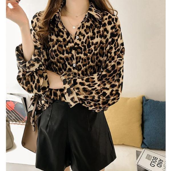 women's blouses & shirts spring and autumn 2021 fashion women loose large size ladies leopard shirt female long-sleeved, White
women's blouses & shirts spring and autumn 2021 fashion women loose large size ladies leopard shirt female long-sleeved, White