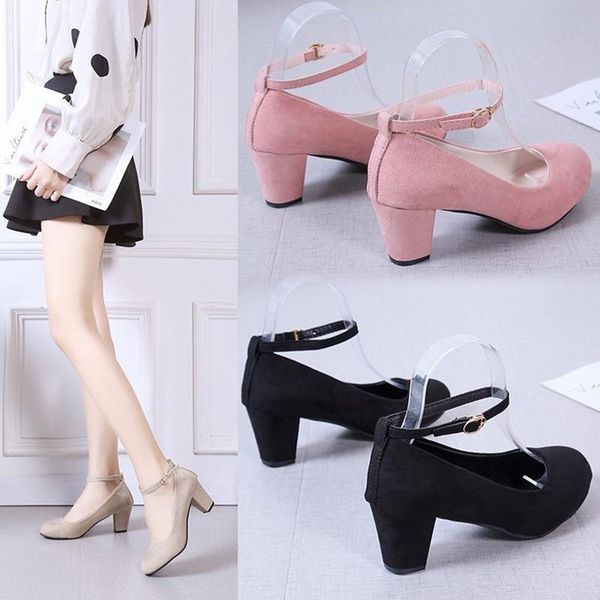 beige ankle strap 5cm high heels autumn flock round toe pumps female summer shoes women fashion shallow sandals dress, Black
beige ankle strap 5cm high heels autumn flock round toe pumps female summer shoes women fashion shallow sandals dress, Black