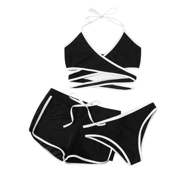 women's swimwear sagace summer swimming suit women three-piece set beachwear bikini swimsuit for girls holiday, White;black
women's swimwear sagace summer swimming suit women three-piece set beachwear bikini swimsuit for girls holiday, White;black