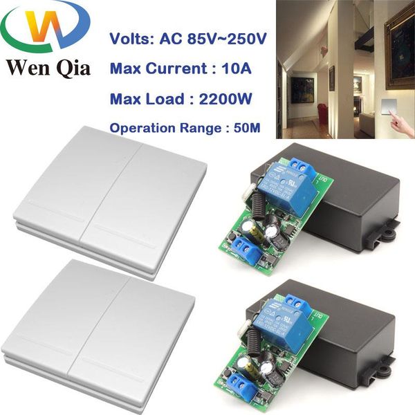 smart home control wenqia 433mhz wireless rf remote switch ac 110v 220v 2200w 2-gangs lamp light led switches 86 wall panel
smart home control wenqia 433mhz wireless rf remote switch ac 110v 220v 2200w 2-gangs lamp light led switches 86 wall panel