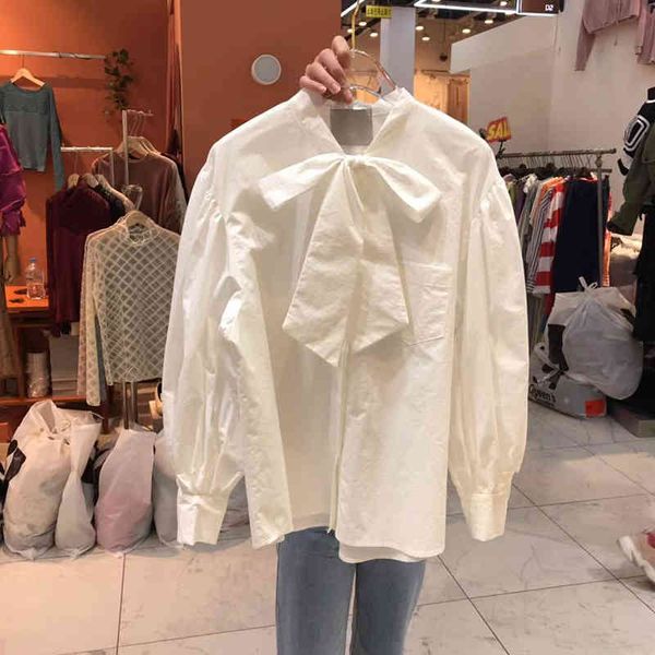 vanovich korea spring summer new fashion v neck with bow long sleeve white shirt women's blouses 210421
vanovich korea spring summer new fashion v neck with bow long sleeve white shirt women's blouses 210421