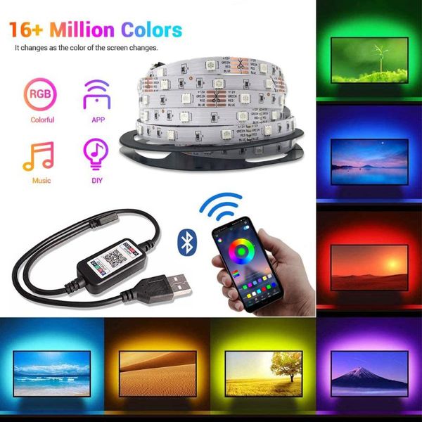 strips led strip light bluetooth app control backlight for tv 5v usb rgb tape lamp background decoration
strips led strip light bluetooth app control backlight for tv 5v usb rgb tape lamp background decoration