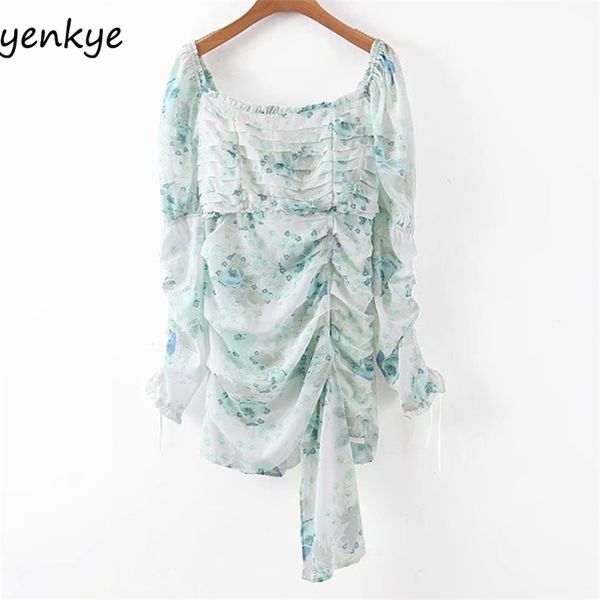 romantic women floral print drawstring draped chiffon dress square neck puff sleeve bodycon mini summer ljpz9158 210514, Black;gray
romantic women floral print drawstring draped chiffon dress square neck puff sleeve bodycon mini summer ljpz9158 210514, Black;gray