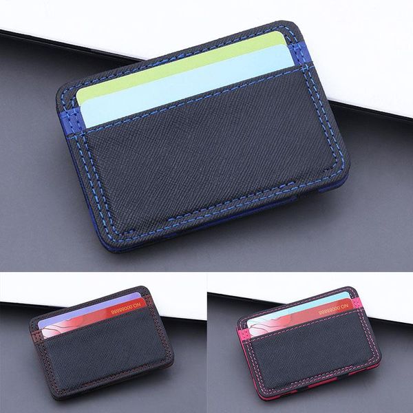 card holders 2021 brand men's leather magic wallet money clips thin clutch bus bag for women small cash holder slim man purse, Brown;gray
card holders 2021 brand men's leather magic wallet money clips thin clutch bus bag for women small cash holder slim man purse, Brown;gray