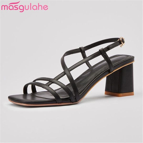 dress shoes masgulahe 2021 brand summer women sandals thick heels square toe ladies genuine leather solid color, Black
dress shoes masgulahe 2021 brand summer women sandals thick heels square toe ladies genuine leather solid color, Black