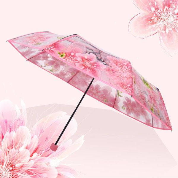 umbrellas thicken transparent three fold cherry blossom rain umbrella plastic pvc clear falbala waterproof women parapluie
umbrellas thicken transparent three fold cherry blossom rain umbrella plastic pvc clear falbala waterproof women parapluie