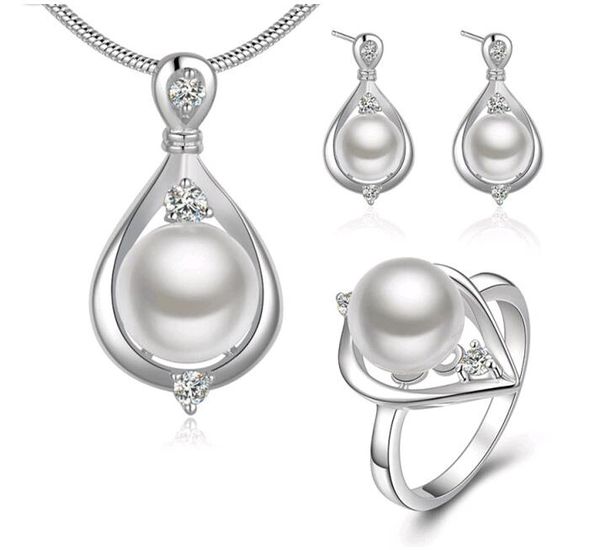 1set new arrival women natural pearl silver plated heart pendant necklace earrings and ring jewelry set for wedding engagement
1set new arrival women natural pearl silver plated heart pendant necklace earrings and ring jewelry set for wedding engagement