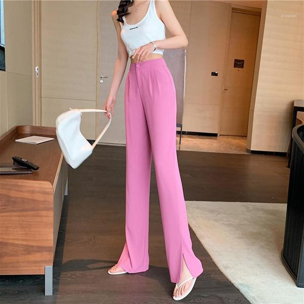 women's pants & capris summer 2021 long women thin straight loose suit trousers high waist wide leg split korean smooth streetwear, Black;white
women's pants & capris summer 2021 long women thin straight loose suit trousers high waist wide leg split korean smooth streetwear, Black;white