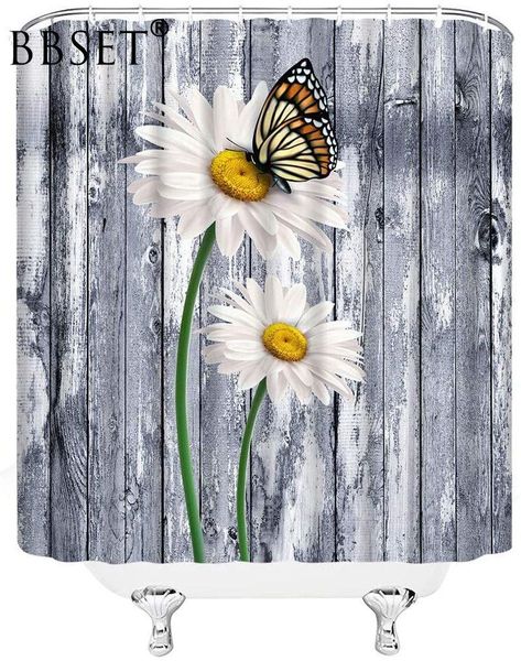 daisy flower butterfly on rustic wooden pattern farmhouse shower curtain waterproof multi-size cortina de bano bathroom decor curtains
daisy flower butterfly on rustic wooden pattern farmhouse shower curtain waterproof multi-size cortina de bano bathroom decor curtains