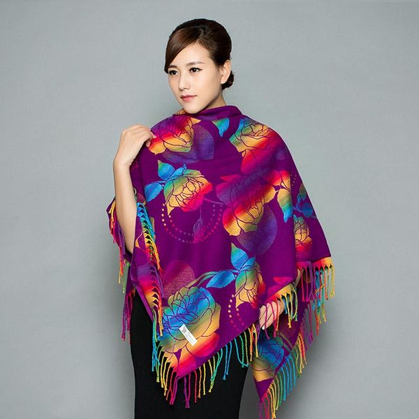 autumn and winter thick shawl cloak scarf women double-sided oversized napped square warm scarves, Blue;gray
autumn and winter thick shawl cloak scarf women double-sided oversized napped square warm scarves, Blue;gray