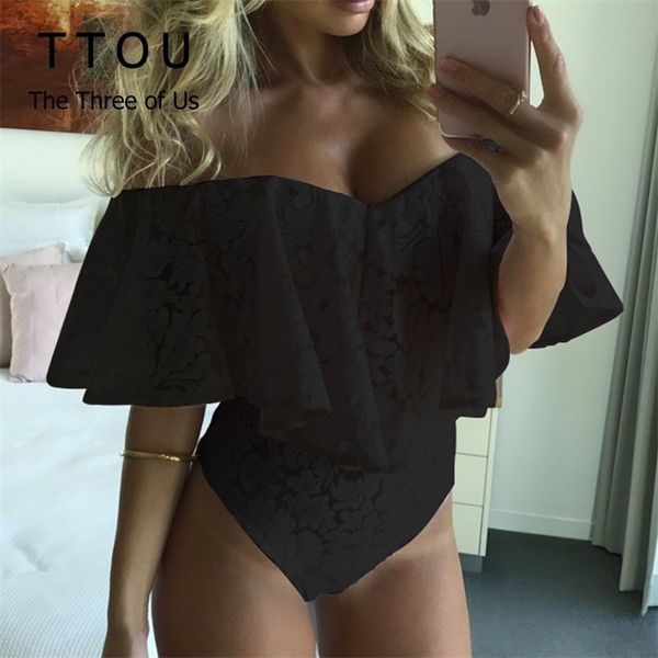 ttou ruffles lace bodysuit summer jumpsuits rompers off shoulder slash neck body beach overalls lady women bodysuits 210401, Black;white
ttou ruffles lace bodysuit summer jumpsuits rompers off shoulder slash neck body beach overalls lady women bodysuits 210401, Black;white