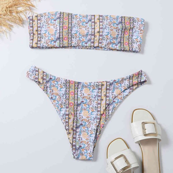 bandeau swimwear women high cut swimsuit female floral print micro bikini bathing suit beach bathers thong biquini 210520, White;black
bandeau swimwear women high cut swimsuit female floral print micro bikini bathing suit beach bathers thong biquini 210520, White;black
