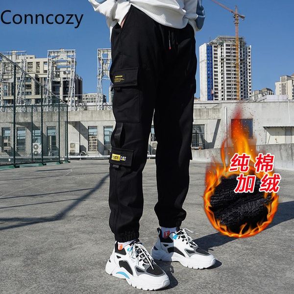 men's pants winter plus velvet overalls sweatpants men thick baggy casual cargo motorcyle clothing hip hop trousers, Black
men's pants winter plus velvet overalls sweatpants men thick baggy casual cargo motorcyle clothing hip hop trousers, Black