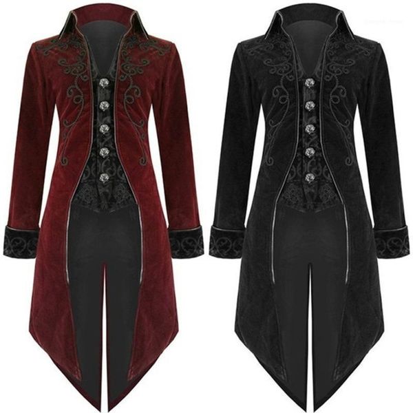 men's trench coats lugentolo punk clothes mens retro long coat plus size tuxedo single-breasted stand collar embroidery printing steamp, Tan;black
men's trench coats lugentolo punk clothes mens retro long coat plus size tuxedo single-breasted stand collar embroidery printing steamp, Tan;black