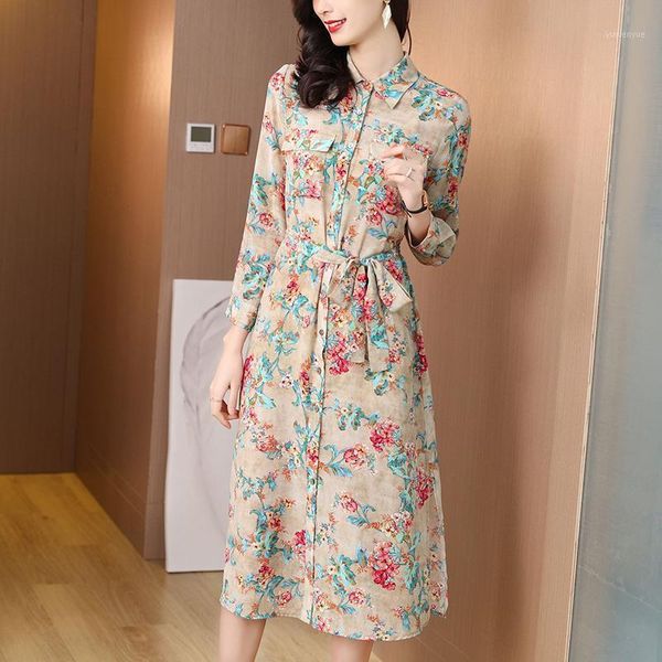 casual dresses women long dress autumn 2022 brief office lady print full sleeve silk single breasted high waist belt robe, Black;gray
casual dresses women long dress autumn 2022 brief office lady print full sleeve silk single breasted high waist belt robe, Black;gray