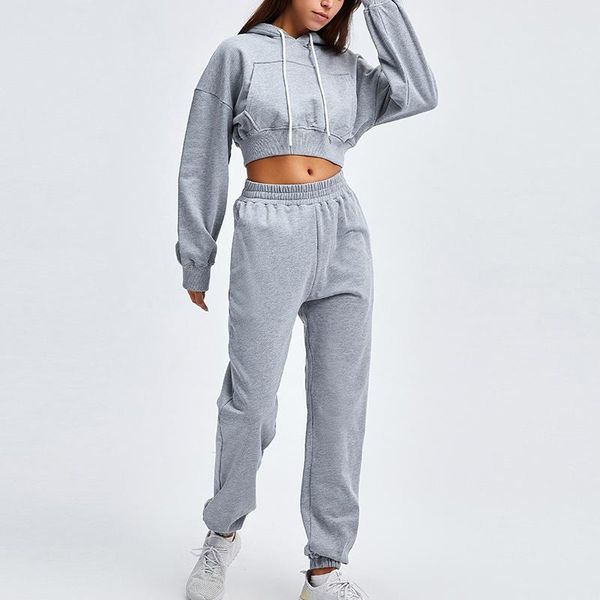 women's two piece pants women pocket picece set sportwear hooded outfits drawatring pullover cropped sweatshirt and elastic harem, White
women's two piece pants women pocket picece set sportwear hooded outfits drawatring pullover cropped sweatshirt and elastic harem, White