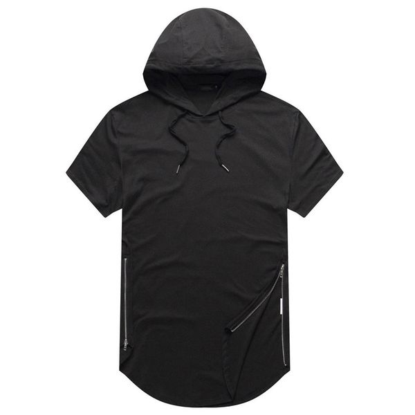 men's hoodies & sweatshirts explosions high street short sleeve hoody hip hop man's hooded tshirts side zip hood jacket arc bottom, Black
men's hoodies & sweatshirts explosions high street short sleeve hoody hip hop man's hooded tshirts side zip hood jacket arc bottom, Black