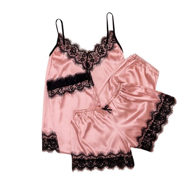 bras sets 2021010103 3pc women lingerie sleepwear lace satin camisole bow trousers pajamas sleep wear uclc, Red;black
bras sets 2021010103 3pc women lingerie sleepwear lace satin camisole bow trousers pajamas sleep wear uclc, Red;black