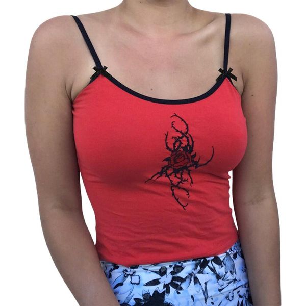 women's crop camis festival red casual spaghetti strap backless romantic wild rose thorns print camisole ootd tanks &, White
women's crop camis festival red casual spaghetti strap backless romantic wild rose thorns print camisole ootd tanks &, White
