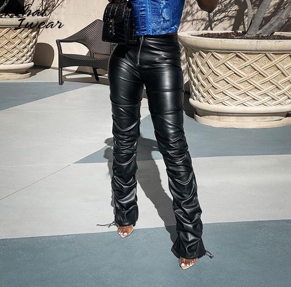 whatiwear faux pu leather high waist black stacked pants women pants clothing fashion hipster street style long trousers hot, Black;white
whatiwear faux pu leather high waist black stacked pants women pants clothing fashion hipster street style long trousers hot, Black;white