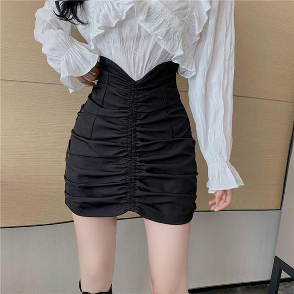 pleated mini clubwear women skirts korean vintage bodycorn bandage pencil slim fit drawstring autumn high waist a line x776, Black
pleated mini clubwear women skirts korean vintage bodycorn bandage pencil slim fit drawstring autumn high waist a line x776, Black