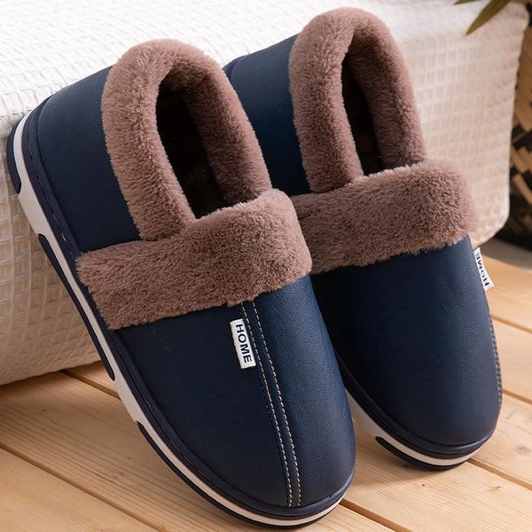 house slippers woman waterproof pu leather winter women's rubber soft warm comfy home shoes, Black
house slippers woman waterproof pu leather winter women's rubber soft warm comfy home shoes, Black