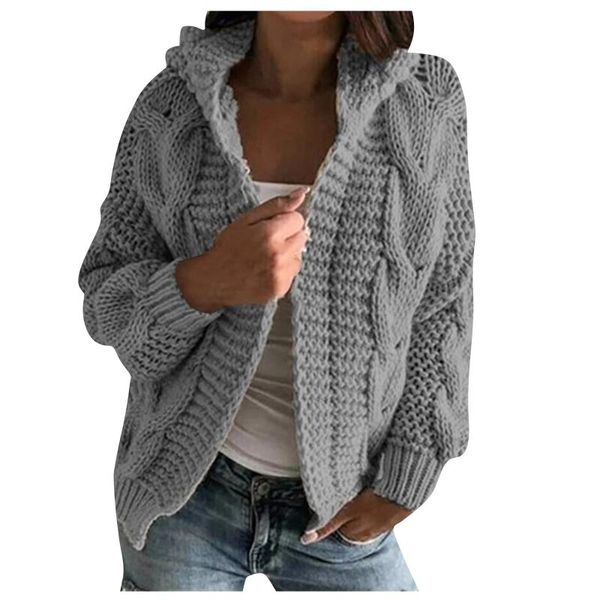 women's knits & tees female knit cardigan with hood womens pure color sweater classic long sleeve jacket winter fall clothing ropa muje, White
women's knits & tees female knit cardigan with hood womens pure color sweater classic long sleeve jacket winter fall clothing ropa muje, White