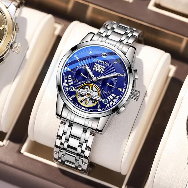 wristwatches mg.orkina watches men business steel band mechanical watch multifunctional full-automatic hollow large dial fashion man, Slivery;brown
wristwatches mg.orkina watches men business steel band mechanical watch multifunctional full-automatic hollow large dial fashion man, Slivery;brown