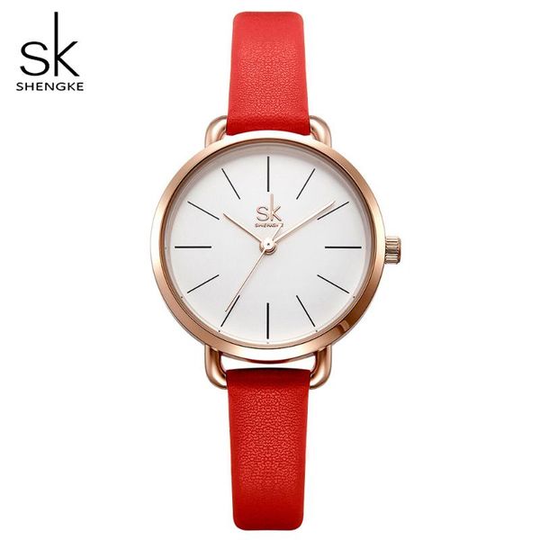 wristwatches shengke red women's watch fashion women casual leather strap ladies quartz 2021 sk wrist relogio, Slivery;brown
wristwatches shengke red women's watch fashion women casual leather strap ladies quartz 2021 sk wrist relogio, Slivery;brown