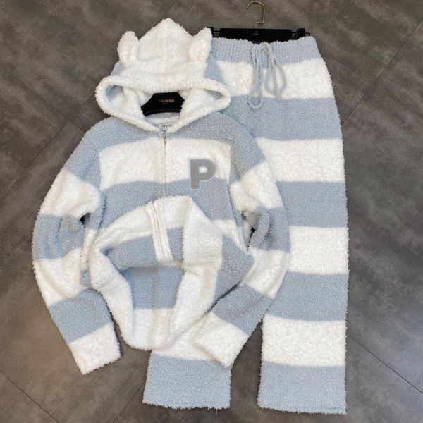 women's two piece pants prepomp 2021 winter hooded zipper striped sweatshirt drawstring elastic waist long casual set tracksuits gc985, White
women's two piece pants prepomp 2021 winter hooded zipper striped sweatshirt drawstring elastic waist long casual set tracksuits gc985, White