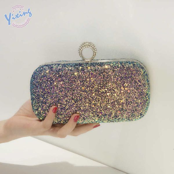 creative sequin dinner bag versatile ring hand bag