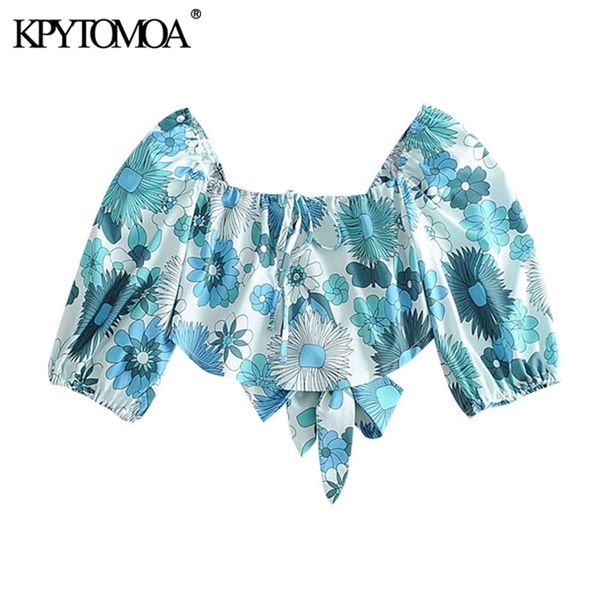women fashion floral print cropped blouses vintage backless bow tied summer beach female shirts blusas chic 210420, White
women fashion floral print cropped blouses vintage backless bow tied summer beach female shirts blusas chic 210420, White