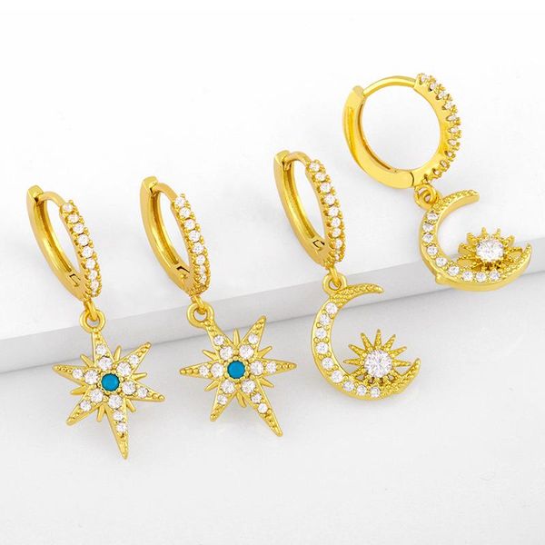 dangle & chandelier flola gold plated moon and star drop earrings for women small huggie cz cubic zirconia micro pave jewelry ersw26, Silver
dangle & chandelier flola gold plated moon and star drop earrings for women small huggie cz cubic zirconia micro pave jewelry ersw26, Silver