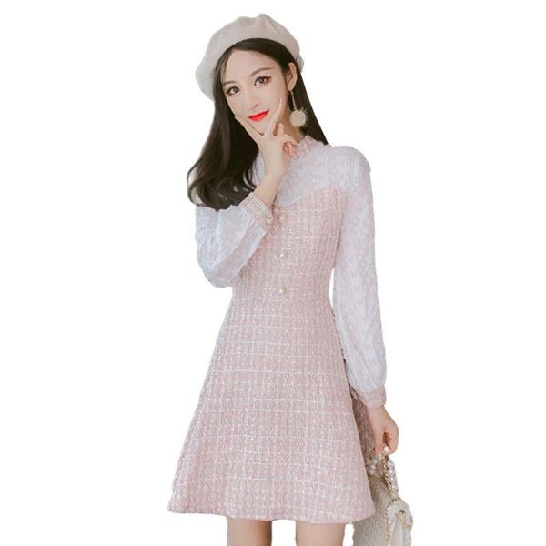 casual dresses women's spring autumn style dress o-neck patchwork long sleeve slim elegant sweet ss3581, Black;gray
casual dresses women's spring autumn style dress o-neck patchwork long sleeve slim elegant sweet ss3581, Black;gray